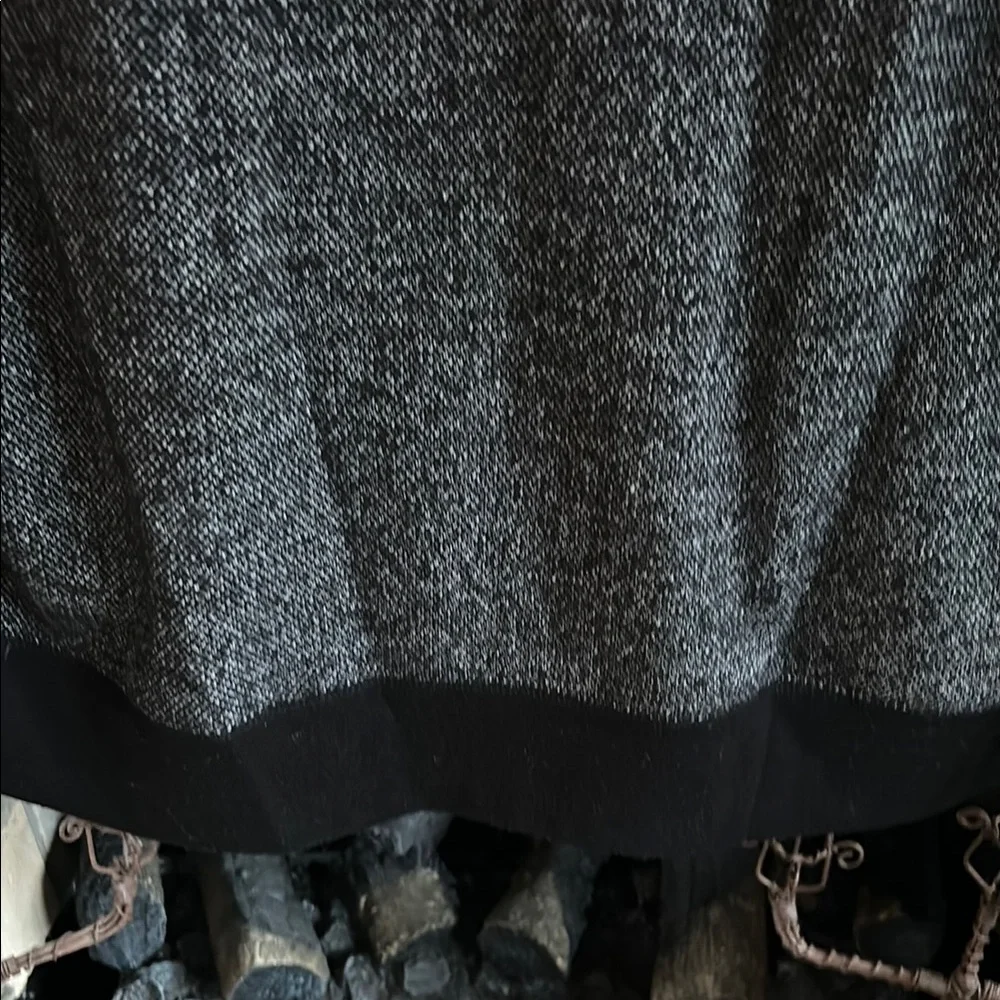 Black and Gray Zip-Up Sweater Size Large with Two Front Slit Pockets; Like New!